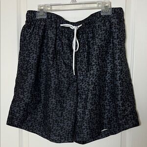 Speedo Men’s Black Grey Geometric Patterned Swim Shorts XL